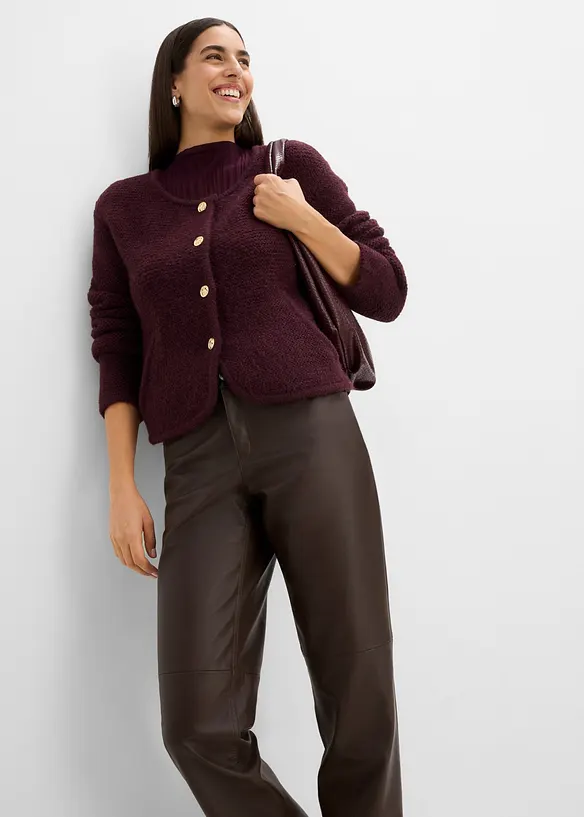 Pantalon enduit &agrave; taille &eacute;lastiqu&eacute;e, bonprix