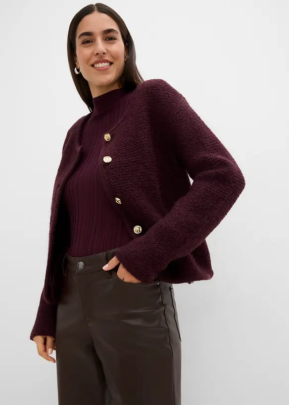 Pantalon enduit &agrave; taille &eacute;lastiqu&eacute;e, bonprix