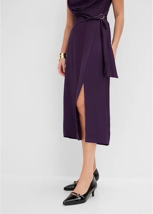 Robe midi en satin fluide, bonprix