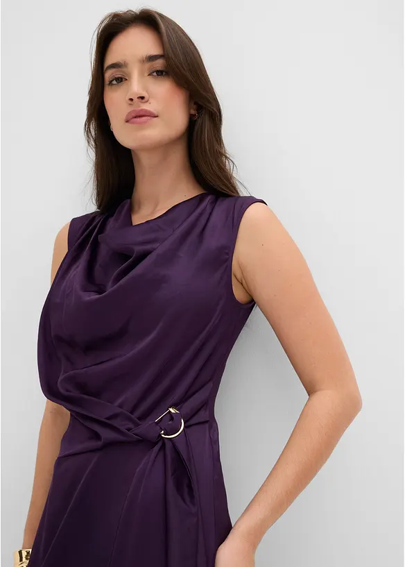 Robe midi en satin fluide, bonprix