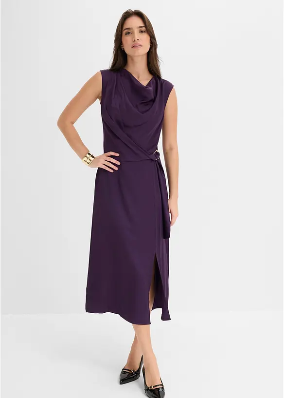 Robe midi en satin fluide, bonprix