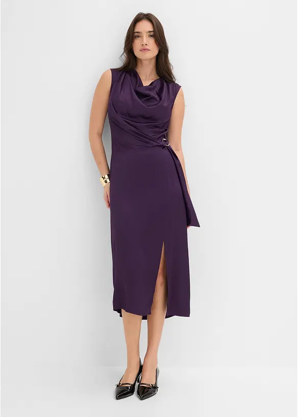 Robe midi en satin fluide, bonprix