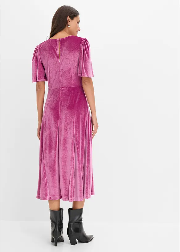 Midikleid aus softem Samt, bonprix