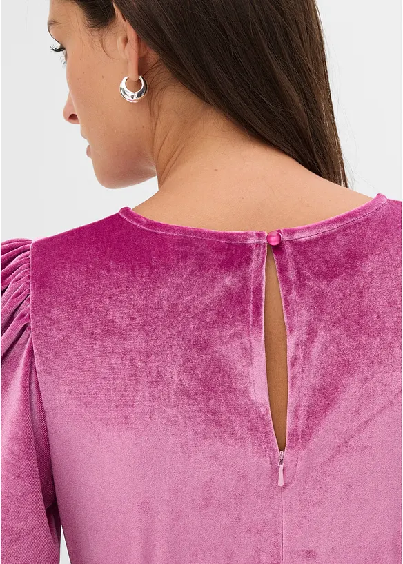 Midikleid aus softem Samt, bonprix