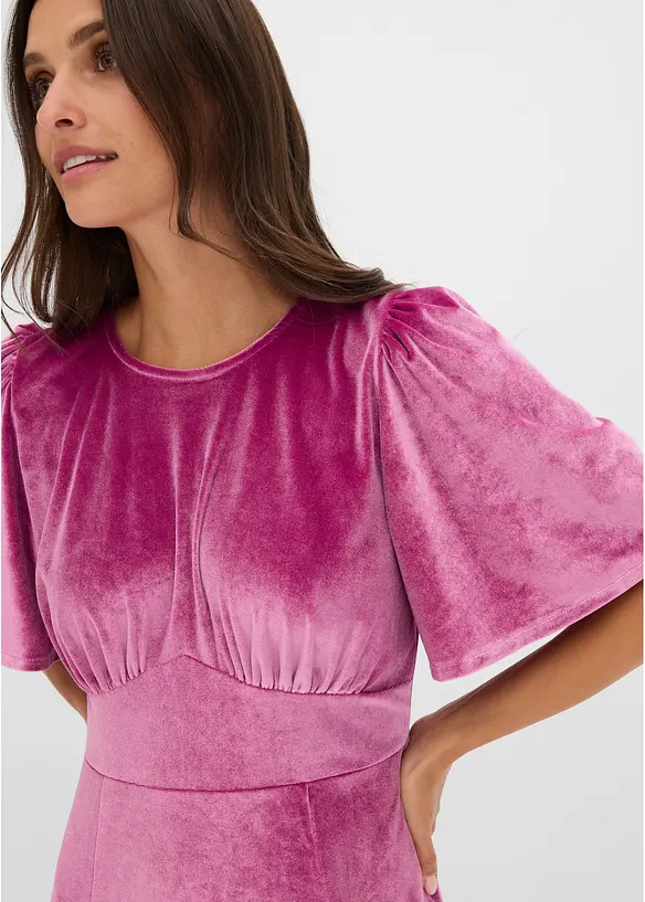 Midikleid aus softem Samt, bonprix