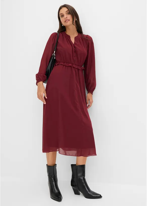 Chiffonkleid mit ausgestelltem Rock, bonprix