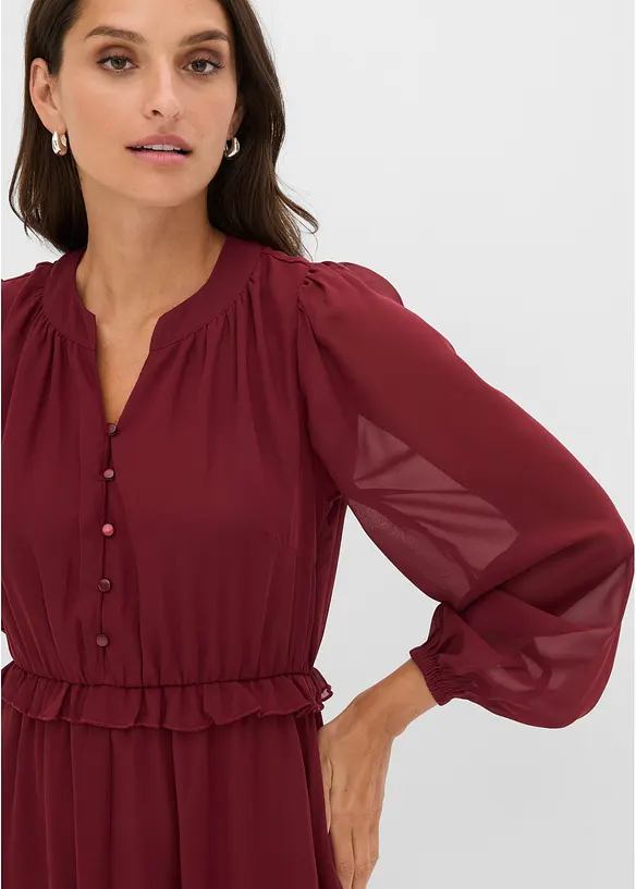Chiffonkleid mit ausgestelltem Rock, bonprix