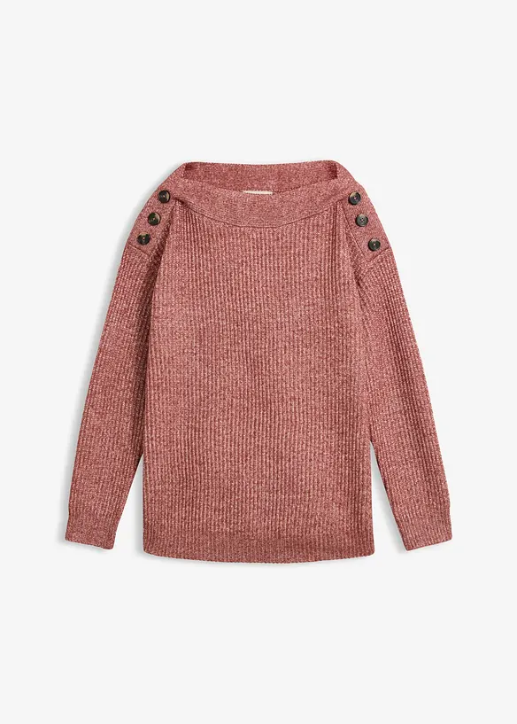 Pull oversize &agrave; boutons, bonprix