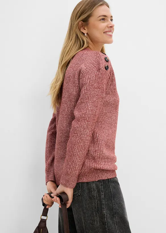 Pull oversize &agrave; boutons, bonprix