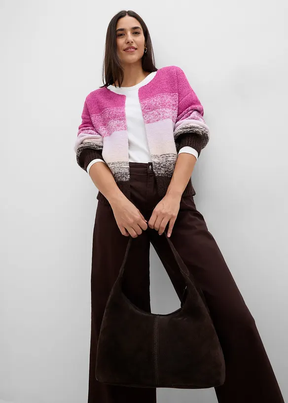 Grobstrickjacke aus weichem Woll-Mix, bonprix
