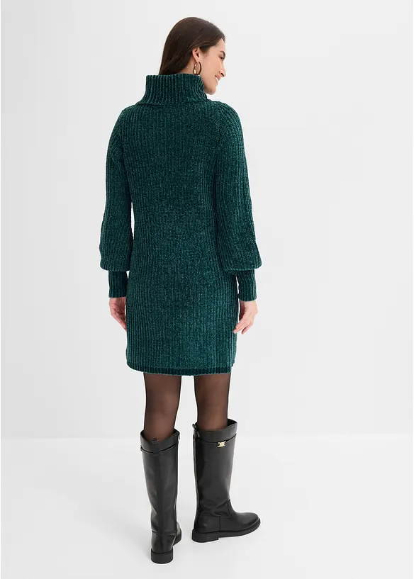 Chenille Strickkleid aus recyceltem Polyester, bonprix