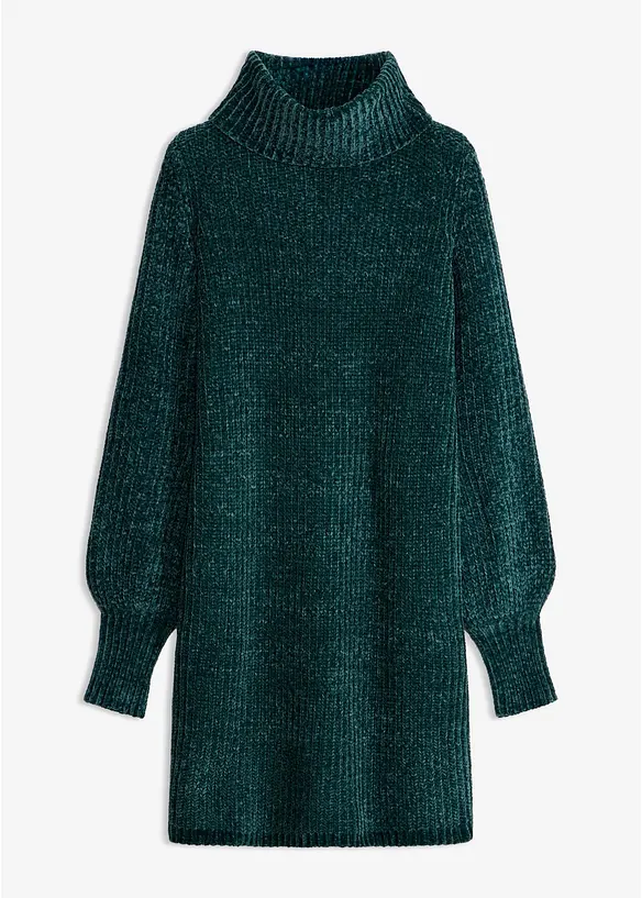 Chenille Strickkleid aus recyceltem Polyester, bonprix
