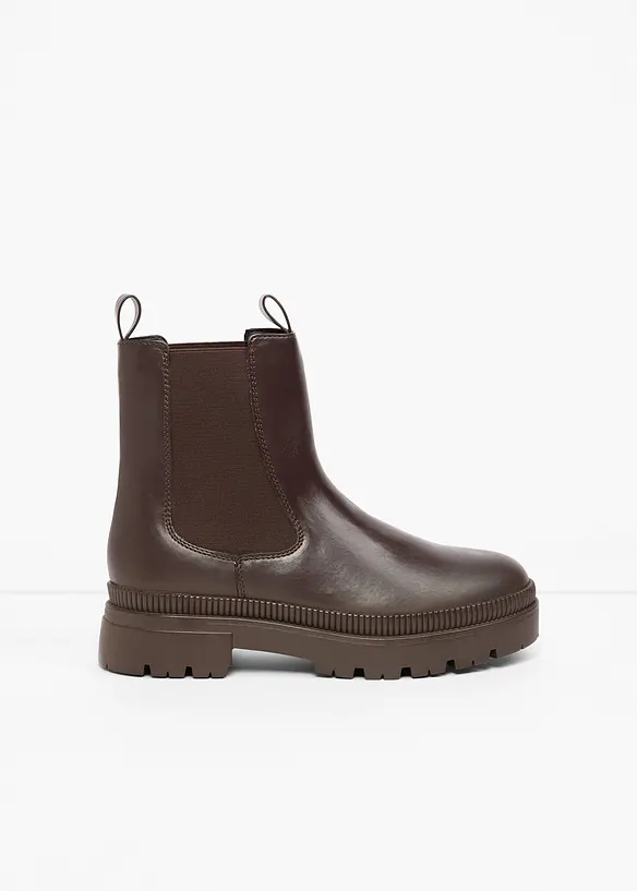 Bottines Chelsea &agrave; semelle crant&eacute;e, bonprix