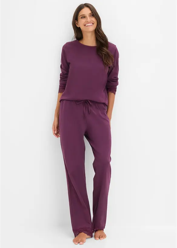 Pyjama aus weicher Bio-Baumwolle, bonprix
