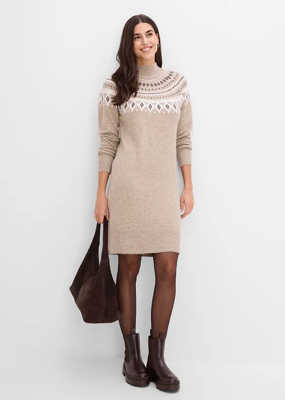 Norweger-Strickkleid, bonprix