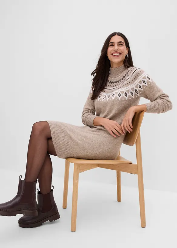 Norweger-Strickkleid, bonprix