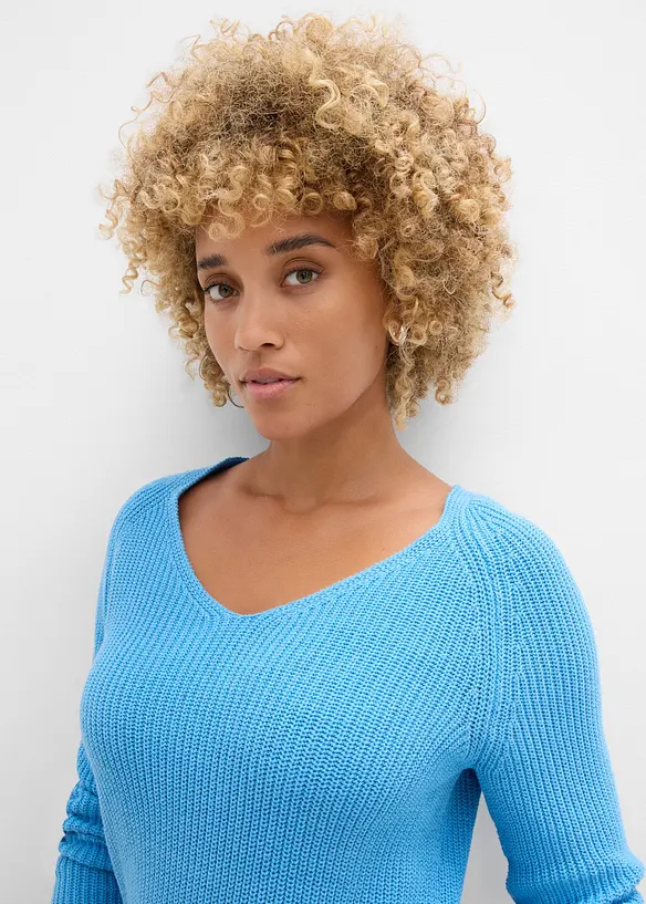 Gerippter Pullover aus reiner Baumwolle, bonprix