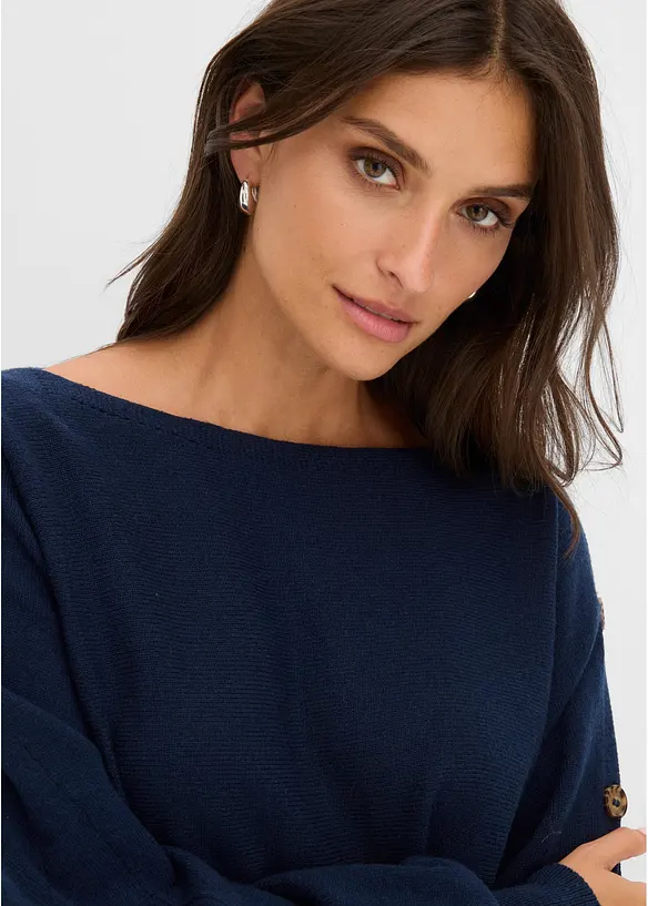 Pullover mit Knopfdetails, bonprix