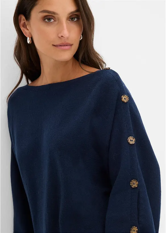 Pullover mit Knopfdetails, bonprix
