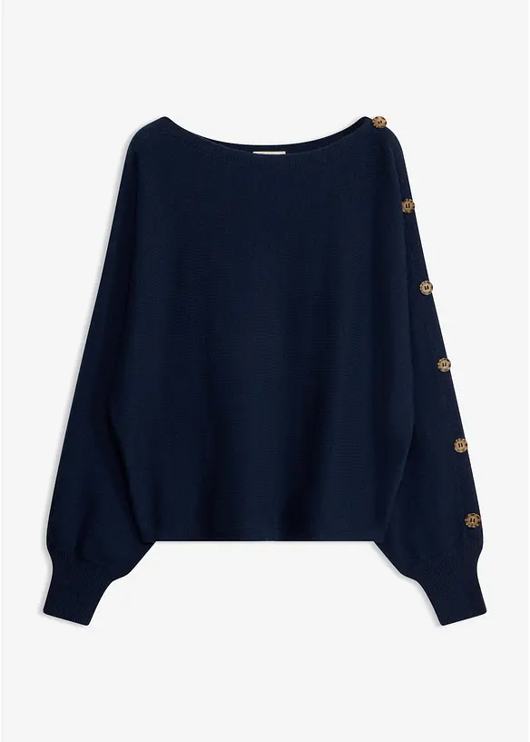 Pullover mit Knopfdetails, bonprix