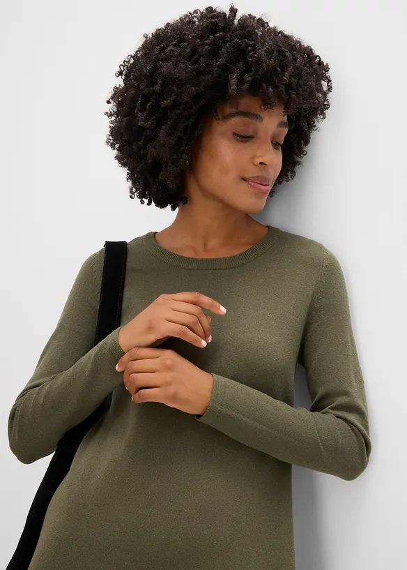 Strickkleid mit recycelter Baumwolle, bonprix