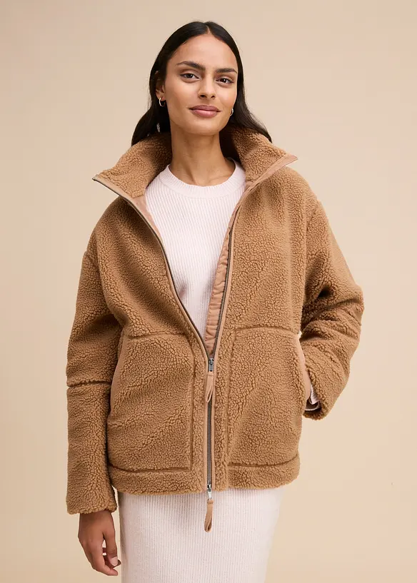 Veste en sherpa doubl&eacute;e, bonprix