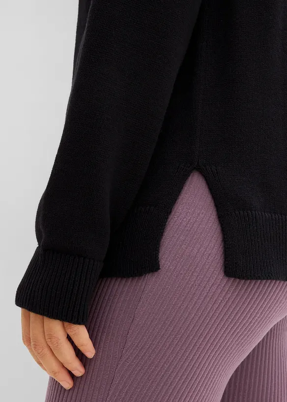 Rollkragenpullover aus reiner Baumwolle, bonprix