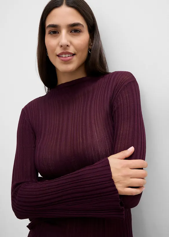 T-shirt en maille semi-transparent, bonprix