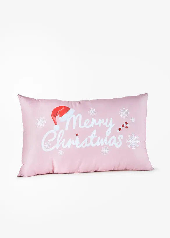 Dekokissen mit ausreichend F&uuml;llung und "Merry Christmas"- Print, bonprix