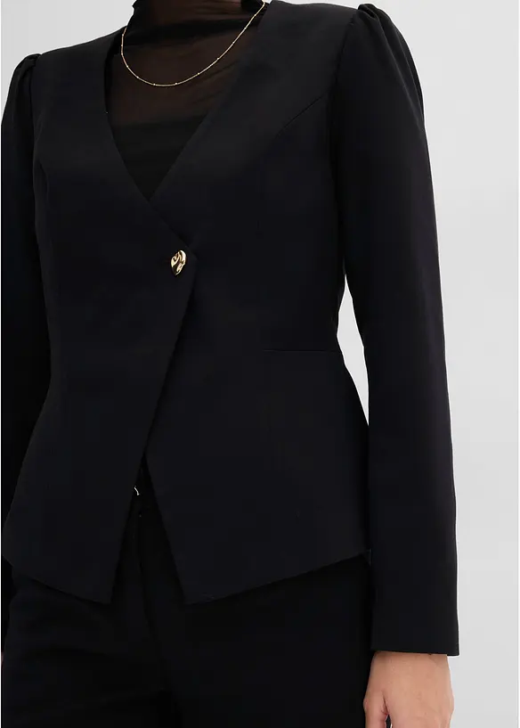 Blazer &agrave; bouton d&eacute;coratif, bonprix