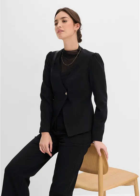 Blazer &agrave; bouton d&eacute;coratif, bonprix