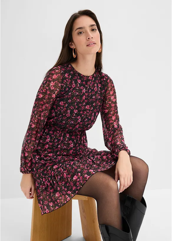 Robe courte en jersey &agrave; manches longues, bonprix