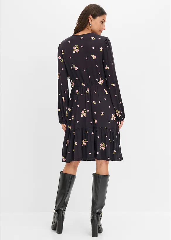 Jerseykleid mit Ballon&auml;rmeln, bonprix