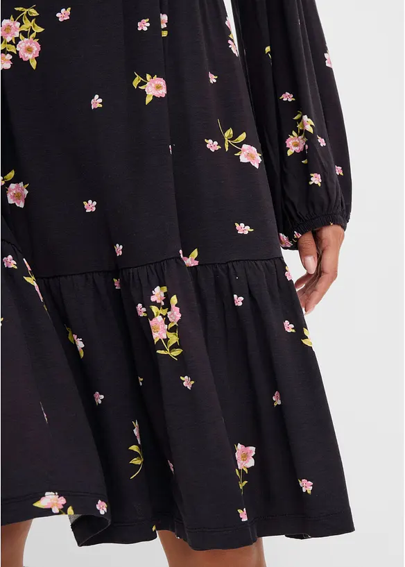 Jerseykleid mit Ballon&auml;rmeln, bonprix