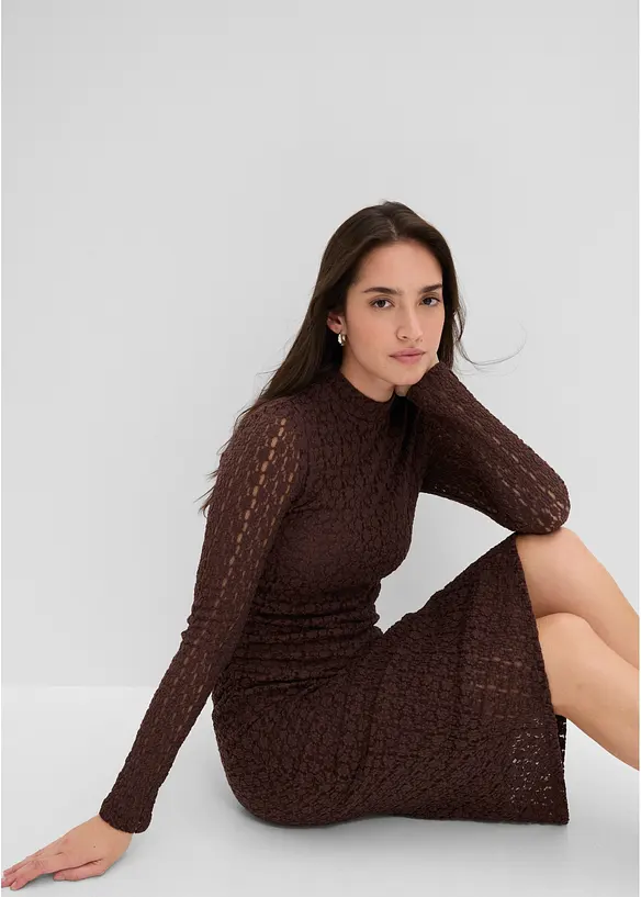 Jerseykleid mit Stehkragen, bonprix