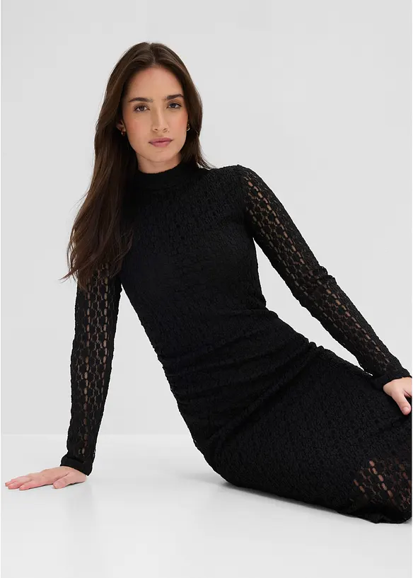 Jerseykleid mit Stehkragen, bonprix