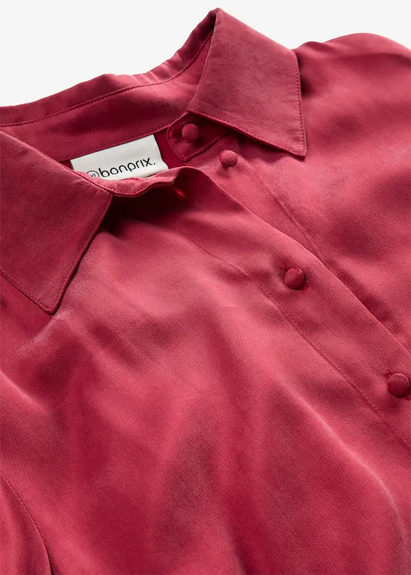 Hemdbluse aus flie&szlig;endem Cupro, bonprix