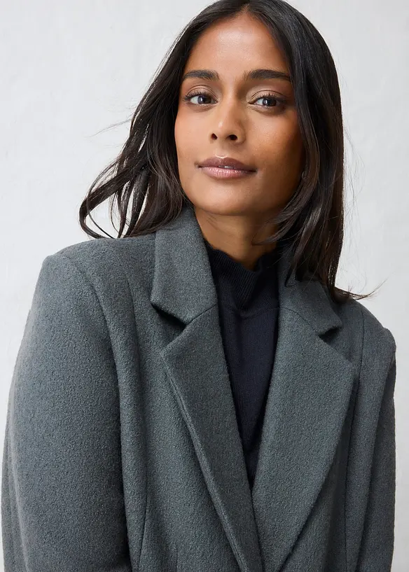 Manteau blazer en laine bouillie, bonprix