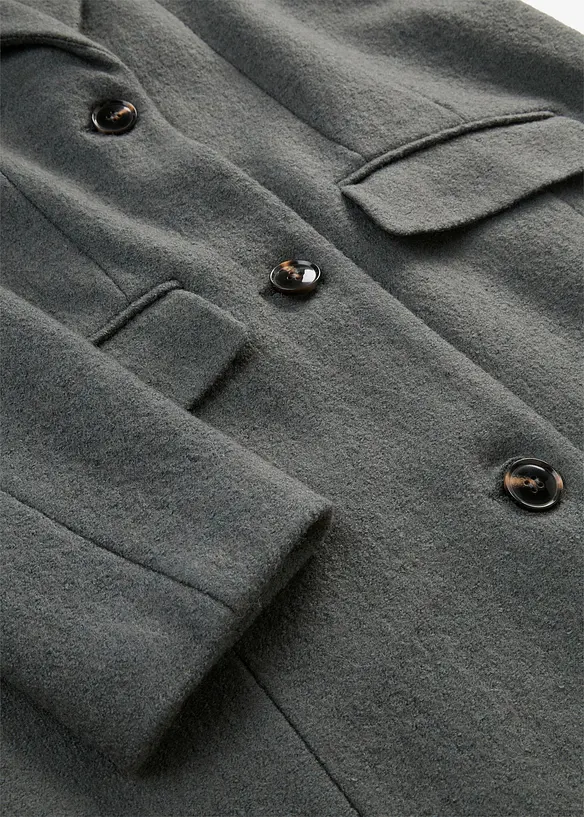 Manteau blazer en laine bouillie, bonprix