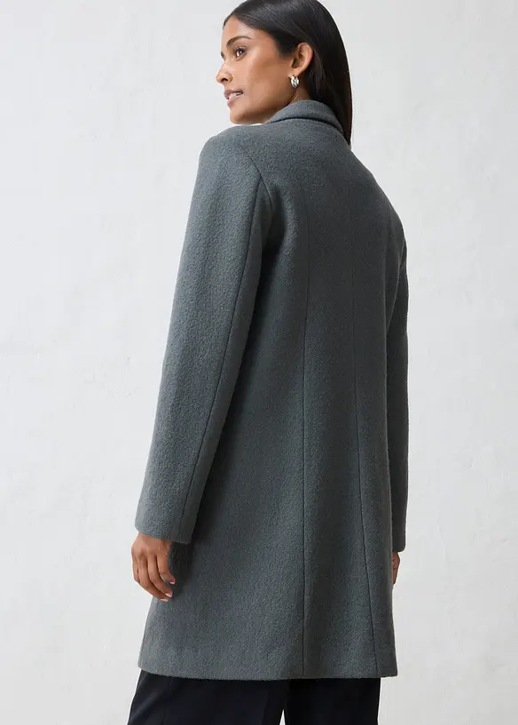 Manteau blazer en laine bouillie, bonprix