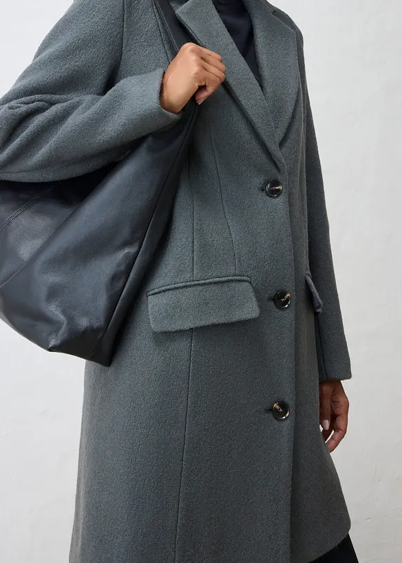 Manteau blazer en laine bouillie, bonprix