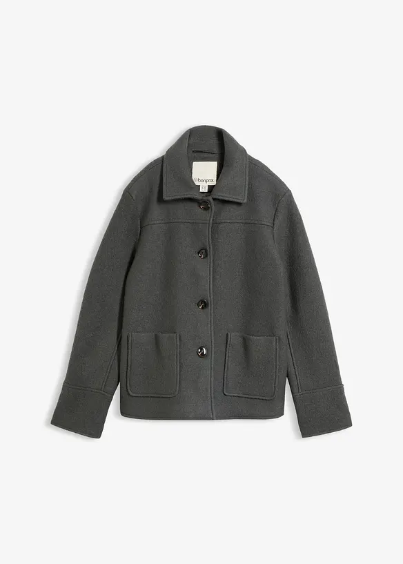 Blouson aus gewalkter Wolle, bonprix