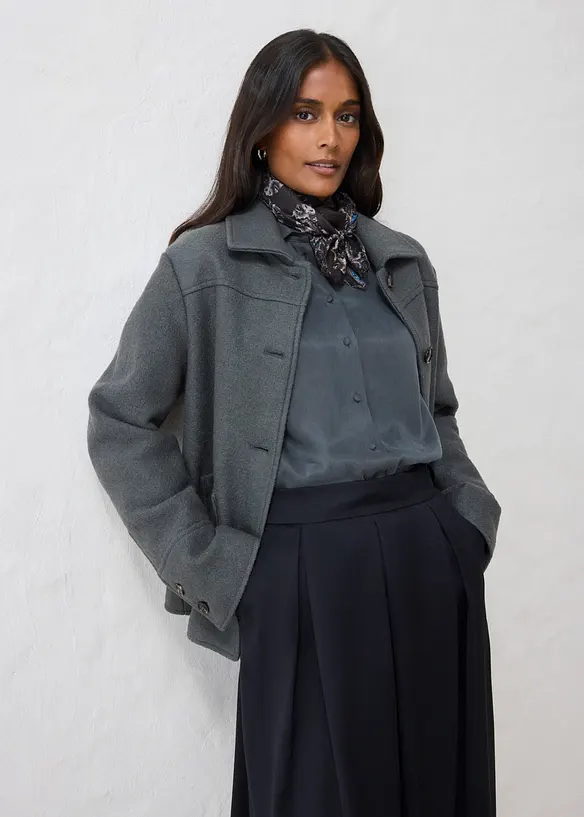 Blouson aus gewalkter Wolle, bonprix