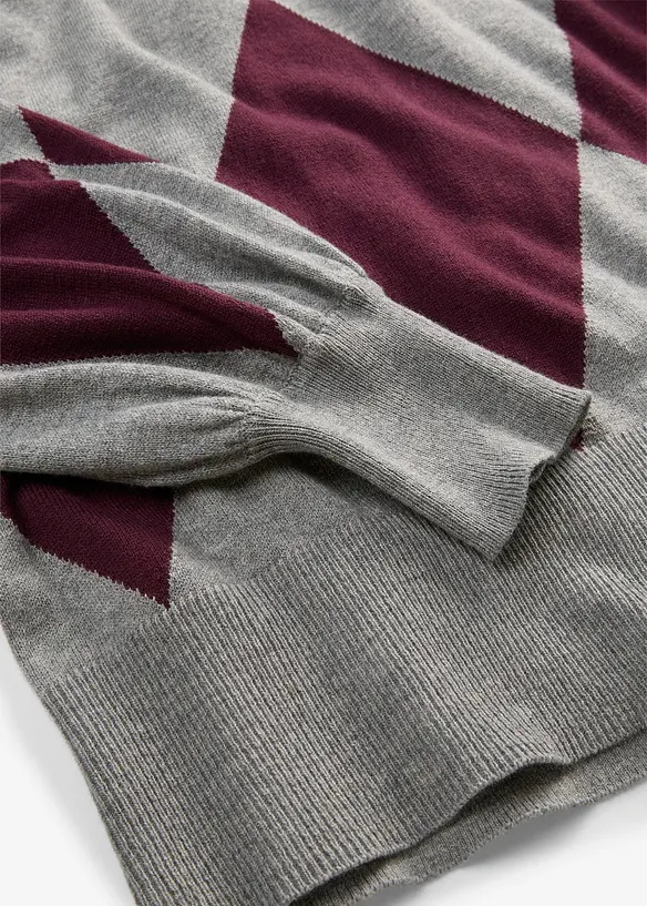 Pull col roul&eacute; en fine maille, bonprix