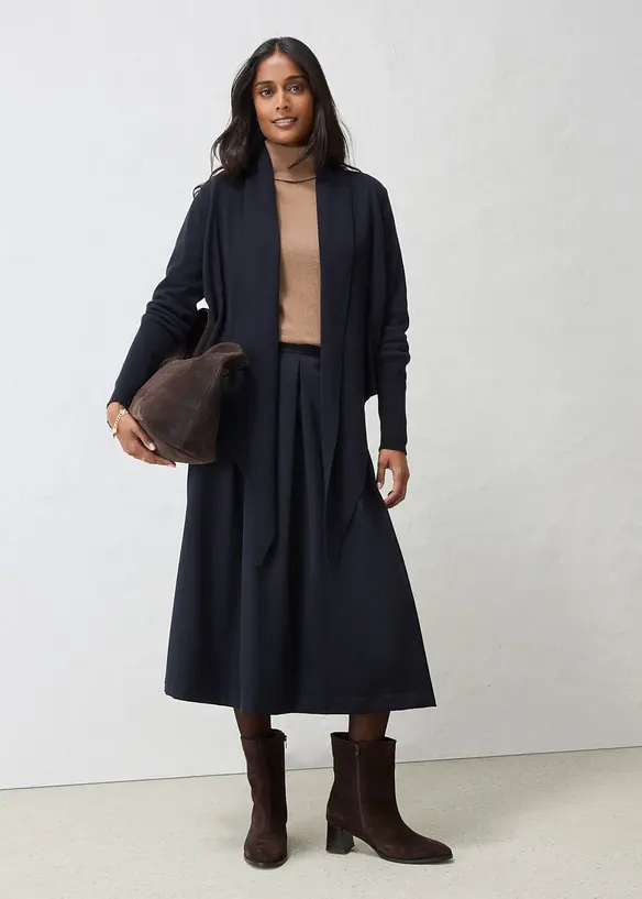 Gilet en maille douce de laine m&eacute;lang&eacute;e, bonprix
