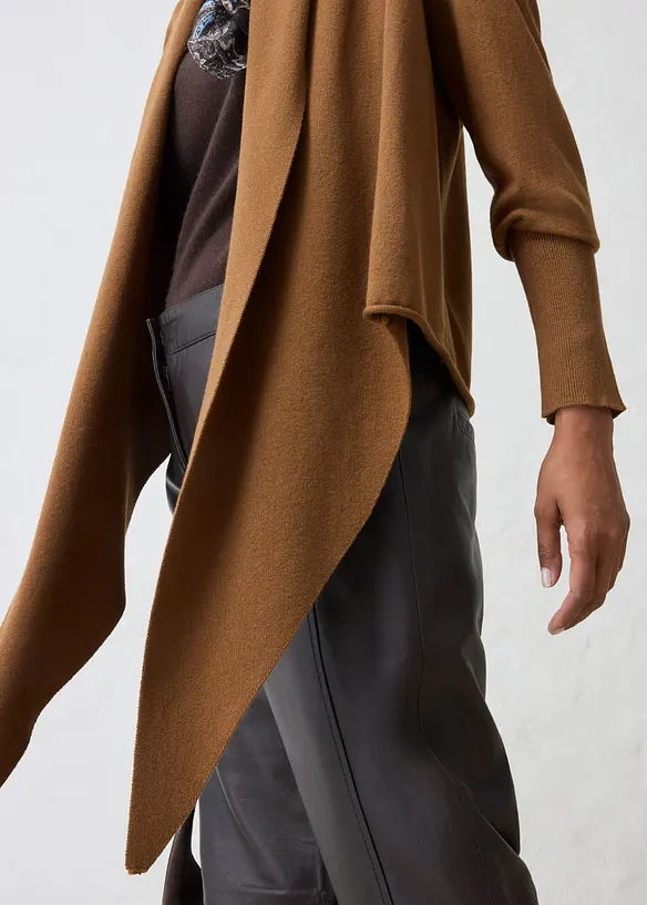 Gilet en maille douce de laine m&eacute;lang&eacute;e, bonprix