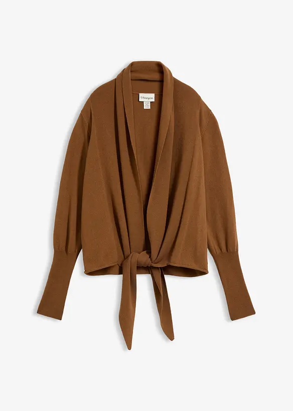 Gilet en maille douce de laine m&eacute;lang&eacute;e, bonprix