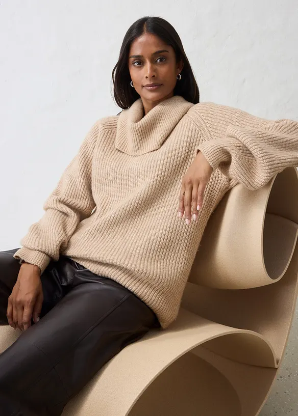 Pullover aus weichem Woll-Mix, bonprix