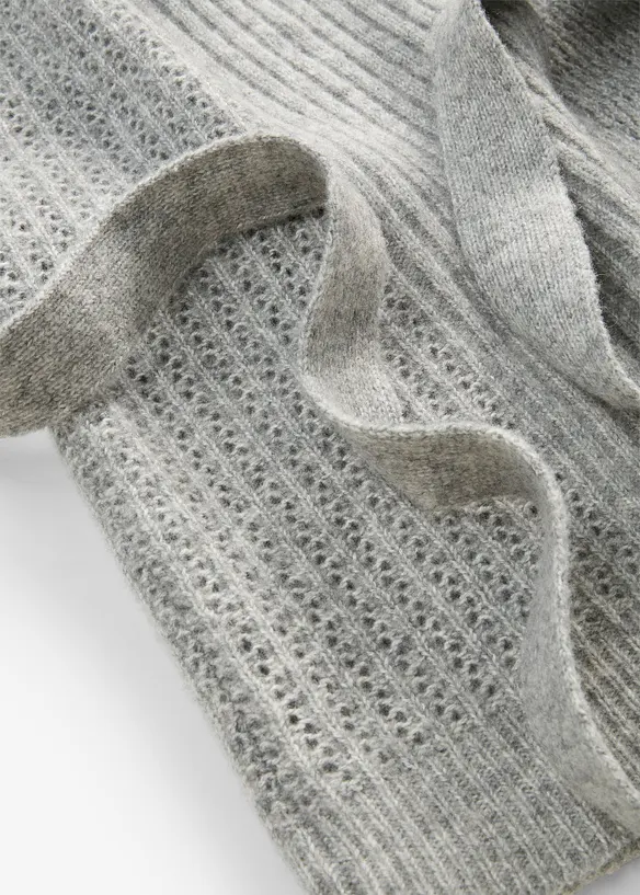 Gilet sans manches en douce maille ajour&eacute;e, bonprix