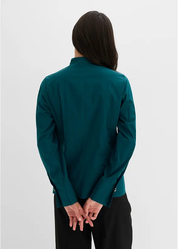 Popeline-Stretchbluse, b&uuml;gelfrei, bonprix